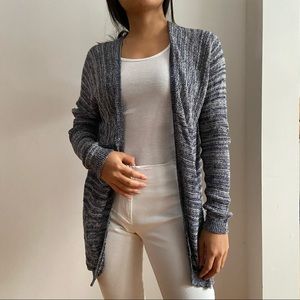 Wild Pearl Navy Blue Easy Marled Cardigan